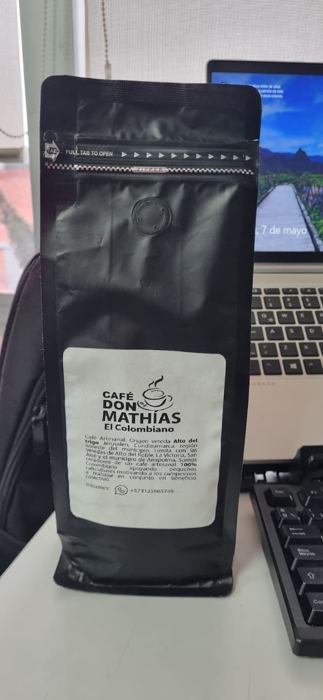 Etiqueta del café de la finca Don Mathías
